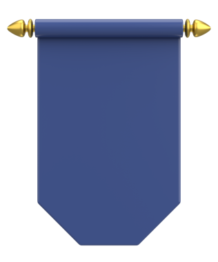 Pennant Bayrağının 3B çizimi.