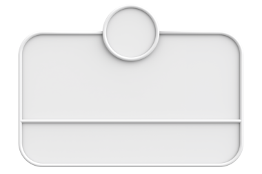 Diyalog kutusunun 3 boyutlu çizimi. Bildirim kutusu.