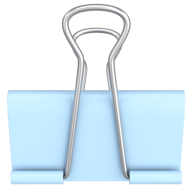 Bağlayıcı Klip. Kağıt Kıskaç. 3B illüstrasyon.