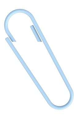 Kağıt Kıskacının 3B illüstrasyonu.