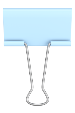 Bağlayıcı Klip. Kağıt Kıskaç. 3B illüstrasyon.