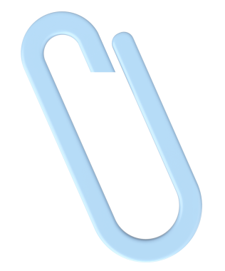 Kağıt Kıskacının 3B illüstrasyonu.