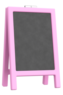 Bir Gıda Ekran Tahtasının 3B Görünümü.