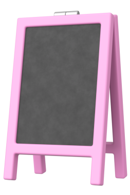 Bir Gıda Ekran Tahtasının 3B Görünümü.