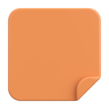 Üç boyutlu not defteri. Yapışkan bir not. 3B illüstrasyon.