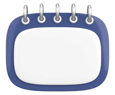 Boş takvim. Üç boyutlu takvim. 3B illüstrasyon.