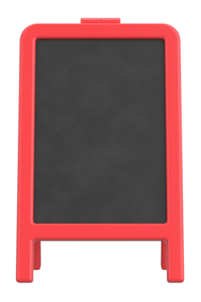 Bir Gıda Ekran Tahtasının 3B Görünümü.