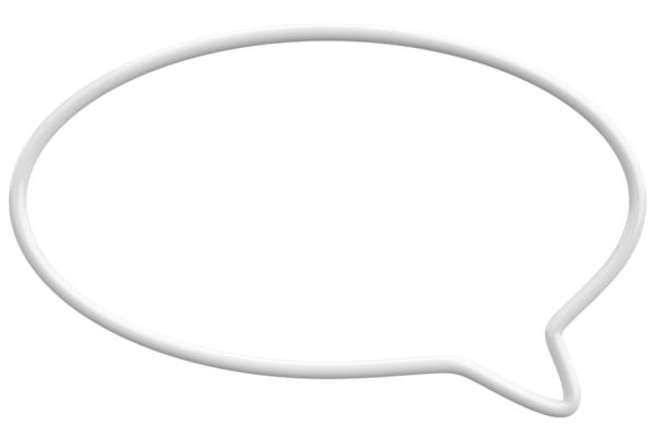 Konuşma balonu. Mesaj kutusu. 3B illüstrasyon.