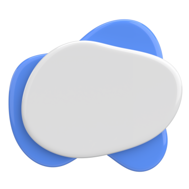 Üç boyutlu Blob. Soyut Metin Kutusu. 3B illüstrasyon.