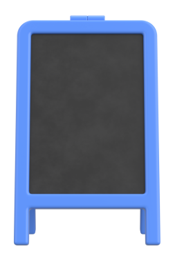 Bir Gıda Ekran Tahtasının 3B Görünümü.