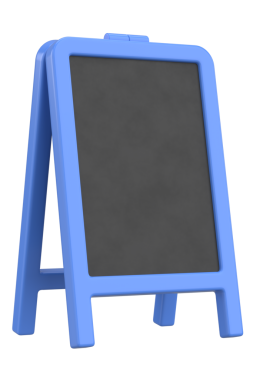 Bir Gıda Ekran Tahtasının 3B Görünümü.