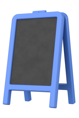 Bir Gıda Ekran Tahtasının 3B Görünümü.