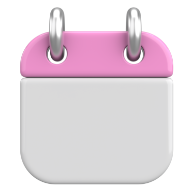 Boş takvim. Üç boyutlu takvim. 3B illüstrasyon.