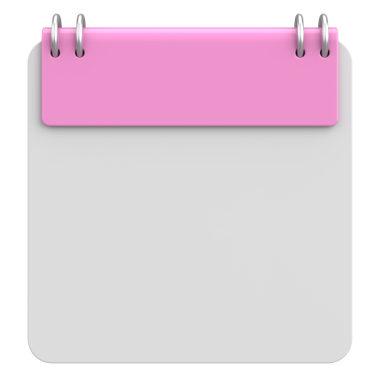 Boş takvim. Üç boyutlu takvim. 3B illüstrasyon.