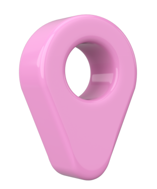 Konum İşaretinin 3B Görünümü.