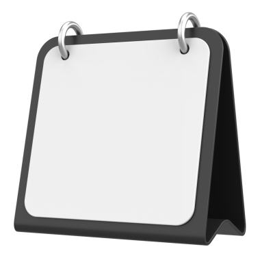 Boş takvim. Üç boyutlu takvim. 3B illüstrasyon.