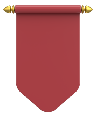 Pennant Bayrağının 3B çizimi.