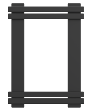 Resim çerçevesi. Portre çerçevesi. 3B illüstrasyon.