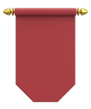 Pennant Bayrağının 3B çizimi.