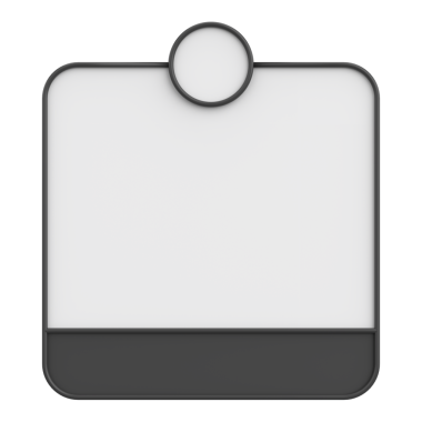 Diyalog kutusunun 3 boyutlu çizimi. Bildirim kutusu.