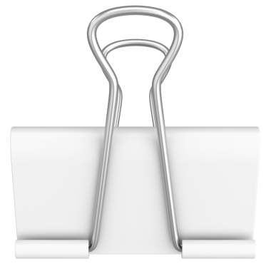 Bağlayıcı Klip. Kağıt Kıskaç. 3B illüstrasyon.