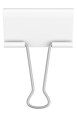 Bağlayıcı Klip. Kağıt Kıskaç. 3B illüstrasyon.