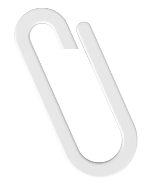 Kağıt Kıskacının 3B illüstrasyonu.