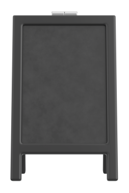 Bir Gıda Ekran Tahtasının 3B Görünümü.