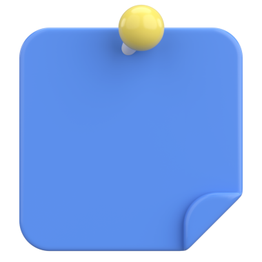 Üç boyutlu not defteri. Yapışkan bir not. 3B illüstrasyon.