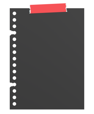 Üç boyutlu not kağıdı. 3B illüstrasyon.