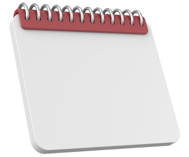 Boş takvim. Üç boyutlu takvim. 3B illüstrasyon.