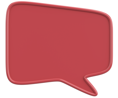 Konuşma balonu. Mesaj kutusu. 3B illüstrasyon.