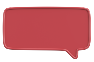 Konuşma balonu. Mesaj kutusu. 3B illüstrasyon.