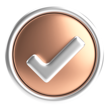 3 boyutlu onay kutusu. İşaretle. 3B illüstrasyon.