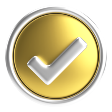 3 boyutlu onay kutusu. İşaretle. 3B illüstrasyon.