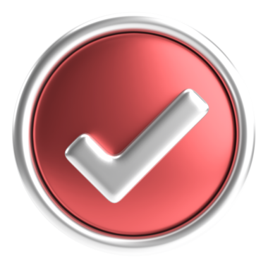 3 boyutlu onay kutusu. İşaretle. 3B illüstrasyon.