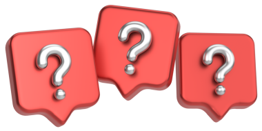 Soru işareti işareti. 3B illüstrasyon.