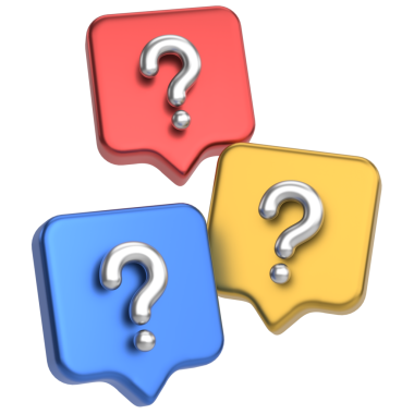 Soru işareti işareti. 3B illüstrasyon.