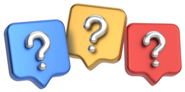 Soru işareti işareti. 3B illüstrasyon.