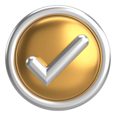 3 boyutlu onay kutusu. İşaretle. 3B illüstrasyon.