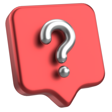 Soru işareti işareti. 3B illüstrasyon.