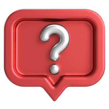 Soru işareti işareti. 3B illüstrasyon.