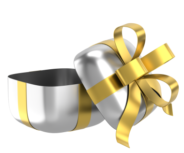 Hediye Kutusu açıldı. Üç boyutlu hediye kutusu. 3B illüstrasyon.