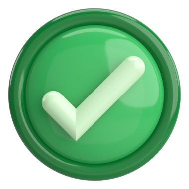 3 boyutlu onay kutusu. İşaretle. 3B illüstrasyon.