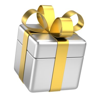 Üç boyutlu hediye kutusu. 3B illüstrasyon.