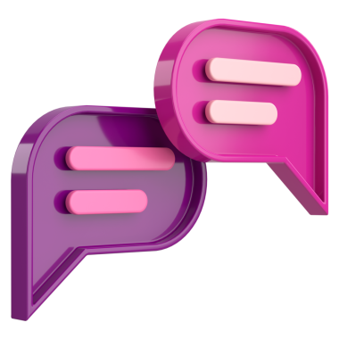 Sohbet balonu. Sohbet ikonu. 3B illüstrasyon.