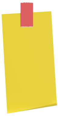 Üç boyutlu not kağıdı. Yapışkan bir not. 3B illüstrasyon.