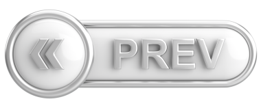 Önceki düğme. Arka düğme. 3B illüstrasyon.