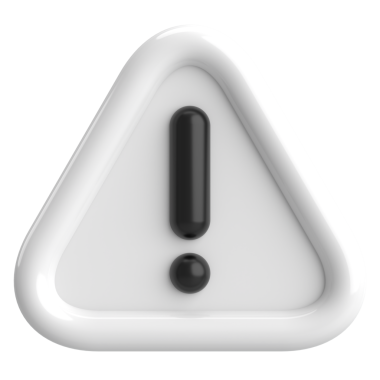 Uyarı işareti. Ünlem işareti. 3B illüstrasyon.