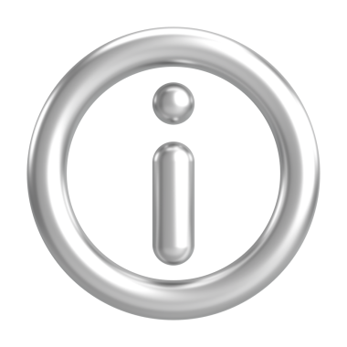 Üç boyutlu bilgi simgesi. 3B illüstrasyon.